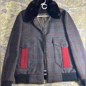 Mens wool bomber jacket